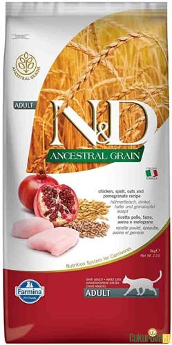 N&D Ancestral Grain Adult Tavuklu Ve Narlı Yetişkin Kedi Maması 5 Kg