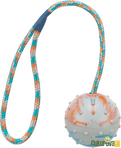 Trixie İpli Top Köpek Oyuncağı Çeşitli Renklerde 6 x 30 Cm