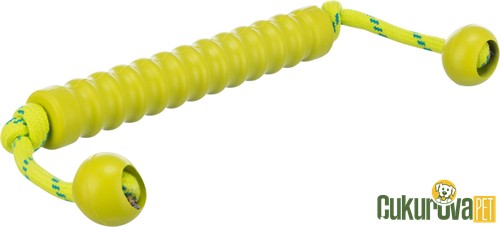 Trixie Kauçuklu İp Köpek Oyuncağı Limon Yeşili - 20 x 42 Cm