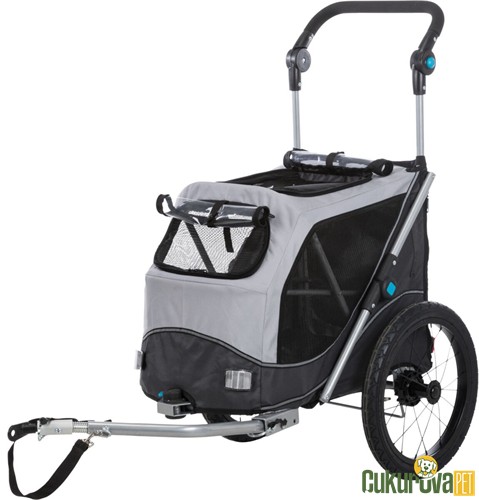 Trixie Bisiklet Römorku Köpekler İçin S Gri - 58 x 93 x 74 Cm - 114 Cm