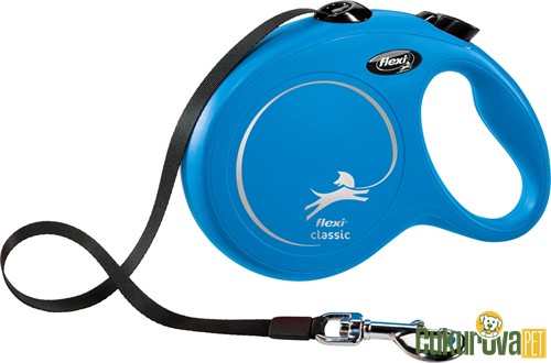 Flexi Classic Otomatik Şerit Gezdirme Kayışı L - Mavi - 8 M