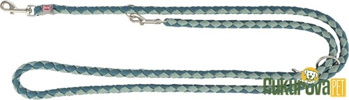 Trixie Cavo Ayarlanabilir Köpek Gezdirme Kayışı L - XL, Petrol Mavisi - Adaçayı Yeşili, 2 M x 18 Mm