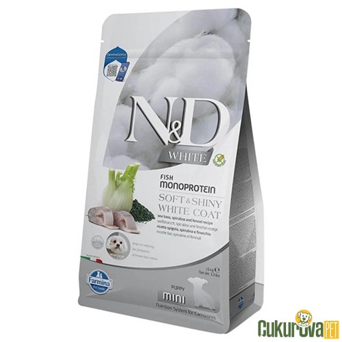 N&D White Balıklı Spirulinalı Mini Irk Yavru Köpek Maması 1.5 Kg