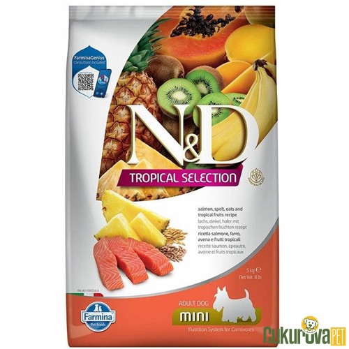 N&D Tropical Selection Somonlu Mini Irk Yetişkin Köpek Maması 5 Kg