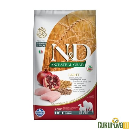 N&D Ancestral Grain Tavuklu Narlı Orta Ve Büyük Irk Diyet Yetişkin Köpek Maması 2.5 Kg
