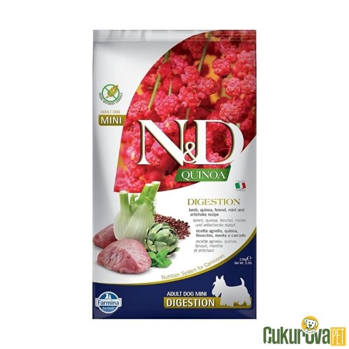 N&D Quinoa Digestion Kuzulu Küçük Irk Yetişkin Köpek Maması 2.5 Kg
