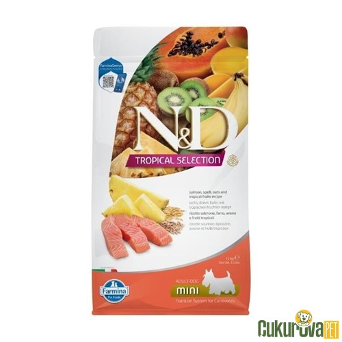 N&D Tropical Selection Somonlu Mini Irk Yetişkin Köpek Maması 1.5 Kg