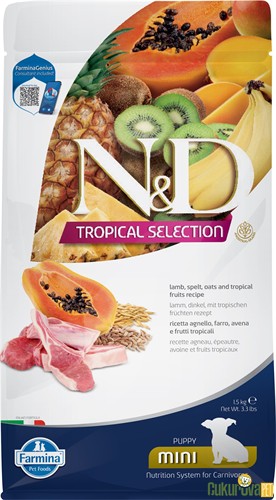 N&D Tropical Selection Kuzu Etli Ve Tropikal Meyveli Yavru Köpek Maması 1.5 Kg
