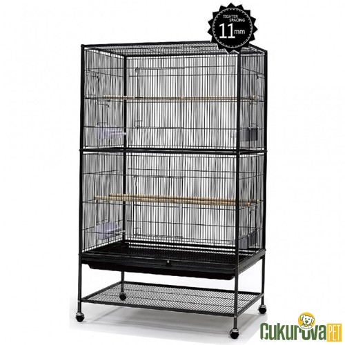 Dayang Ayaklı Kuş Kafesi Siyah - 79 x 52 x 130.5 Cm