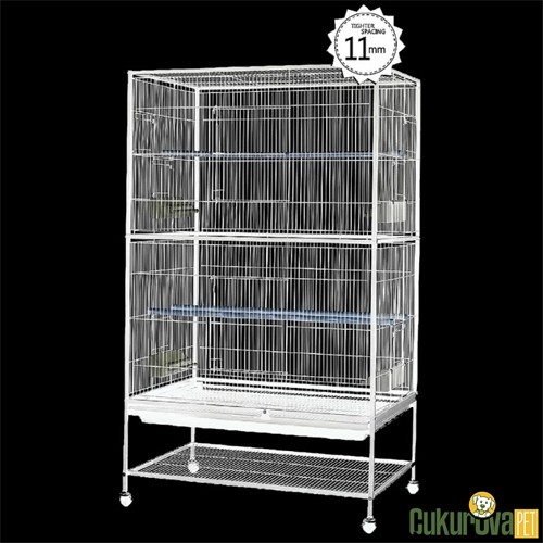 Dayang Ayaklı Kuş Kafesi Beyaz - 79 x 52 x 130.5 Cm