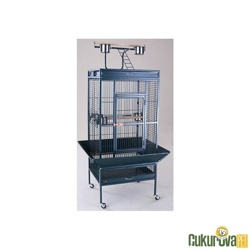 Dayang Ayaklı Papağan Kafesi Siyah - 61 x 56 x 165 Cm