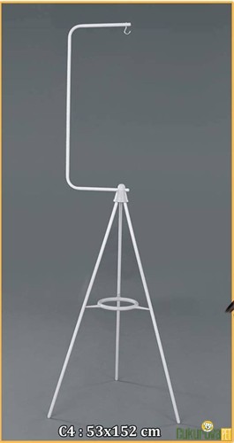 Dayang Kafes Ayaklığı Beyaz - 53 x 152 Cm