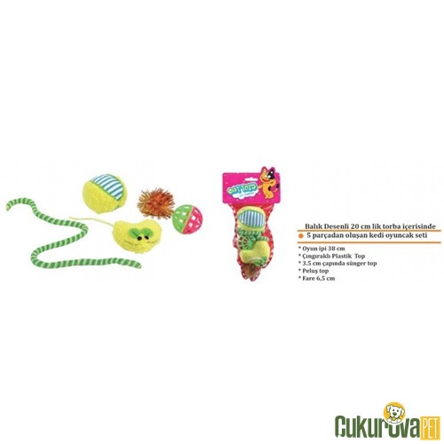 Eastland 5'Li Kedi Oyuncak Seti