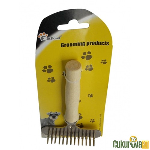 Eastland Ahşap Tutacaklı Kıtık Açıcı Kedi & Köpek Tarağı 13 İğneli