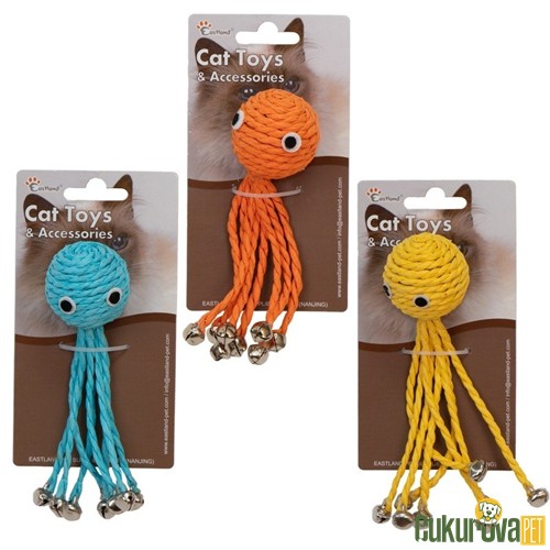 Eastland Çıngıraklı Ahtapot Kedi Oyuncağı Karışık Renkli 12.5 Cm