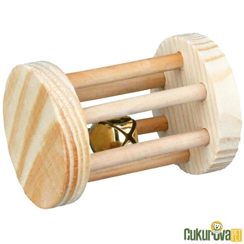 Karlie Çıngıraklı Ahşap Kemirgen Oyuncağı 7 x 5 Cm