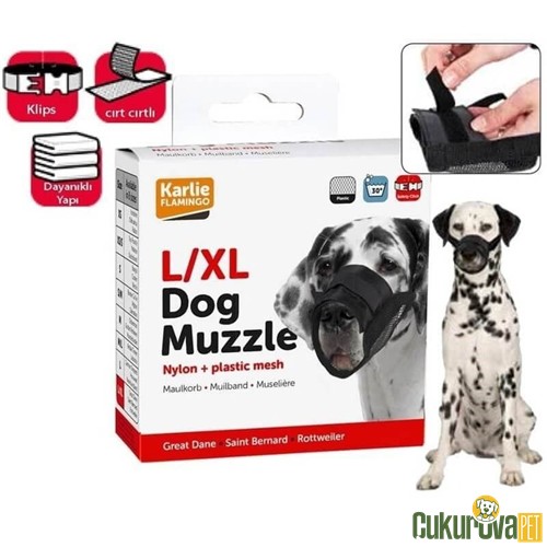 Karlie Soft Köpek Ağızlığı Siyah L - XL - 53 - 83 Cm
