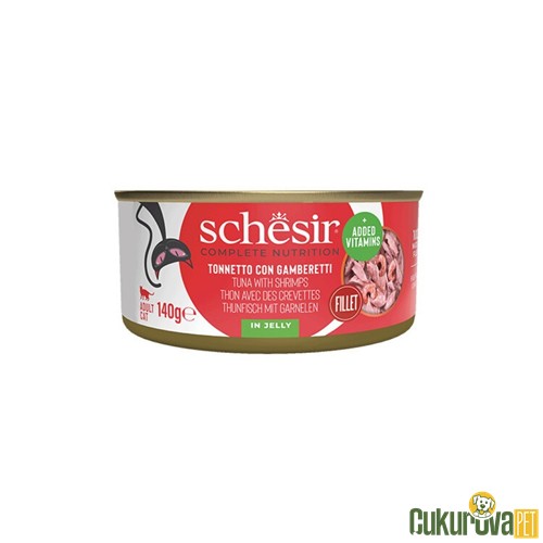 Schesir Ton Balıklı Ve Karidesli Yetişkin Kedi Yaş Maması 140 Gr
