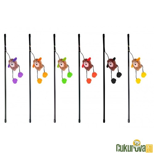 Karlie Sesli Kirpi Kedi Oltası Karışık Renkli - 50 Cm