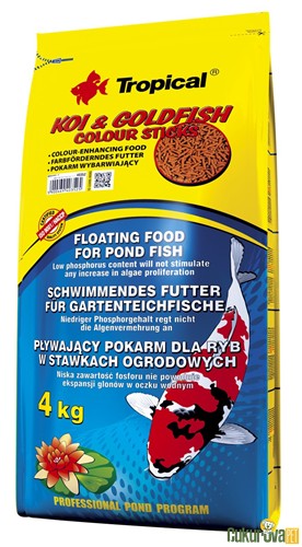 Tropical Koi & Goldfish Colour Sticks Yem 4 Kg