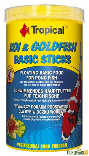 Tropical Koi & Goldfish Basic Sticks Yem 1000 Ml - 90 Gr