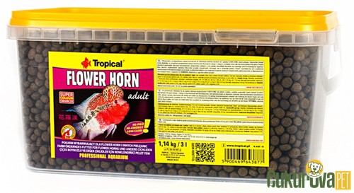 Tropical Flower Horn Adult Granül Yem 3 L - 1140 Gr