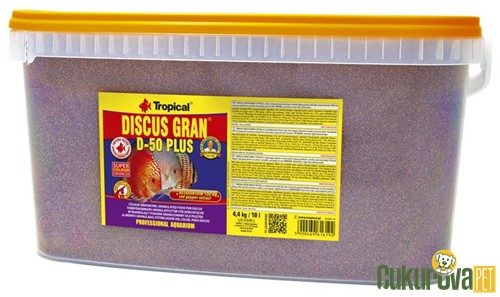 Tropical Discus Gran D-50 Plus Granulat Granül Yem 10 L - 4.4 Kg