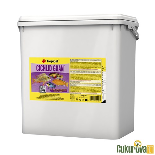 Tropical Cichlid Gran Granül Yem 10 L - 5.5 Kg