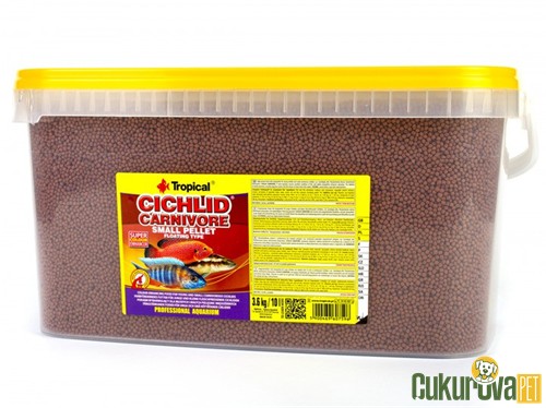 Tropical Cichlid Carnivore Small Pellet Granül Yem 10 L - 3.6 Kg