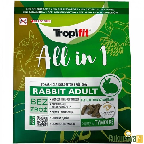 Tropifit All In 1 Rabbit Adult Tavşan Yemi 500 Gr