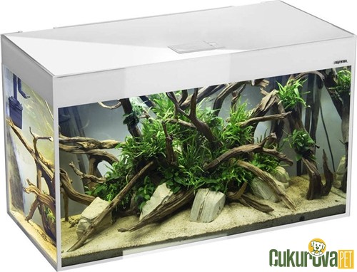 Aquael Glossy ST 120 Akvaryum Seti D&N Beyaz