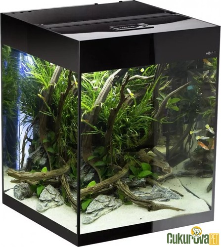 Aquael Glossy Cube Akvaryum Seti D&N Siyah