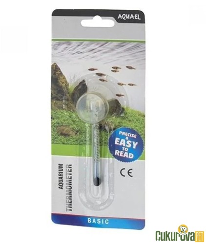 Aquael Akvaryum İnce Cam Termometre 6 Cm
