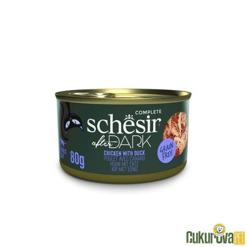 Schesir After Dark Tavuk Ve Ördekli Yetişkin Kedi Yaş Maması 80 Gr