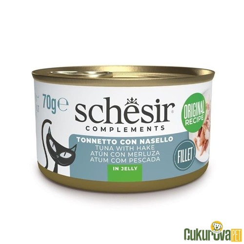 Schesir Ton Balıklı Ve Berlam Balıklı In Jelly Yetişkin Kedi Yaş Maması 70 Gr