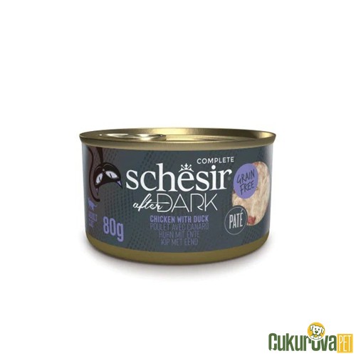 Schesir After Dark Pate Tavuk Ve Ördekli Yetişkin Kedi Yaş Maması 80 Gr