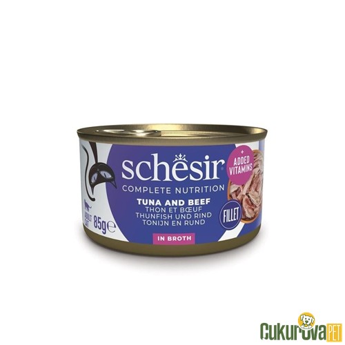 Schesir Ton Balıklı Ve Sığır Etli Pirinçli Yetişkin Kedi Yaş Maması 85 Gr