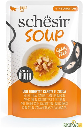 Schesir Soup Broth Ton Balıklı ve Balkabaklı Kedi Çorbası 40 Gr