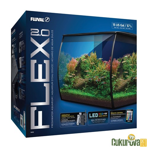Fluval Flex 2.0 Akvaryum Seti 57 L - Siyah