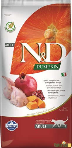N&D Pumpkin Adult Bıldırcın Etli Balkabaklı Ve Narlı Yetişkin Kedi Maması 5 Kg