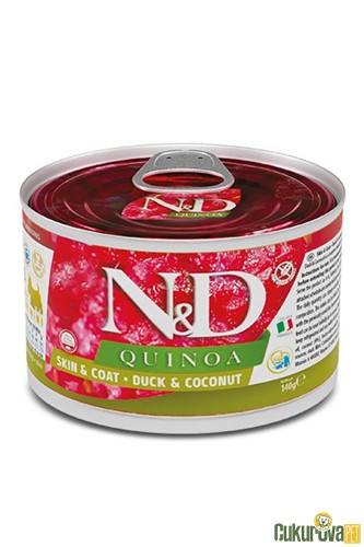 N&D Quinoa Skin&Coat Ördekli Ve Hindistancevizli Yetişkin Köpek Yaş Maması 140 Gr