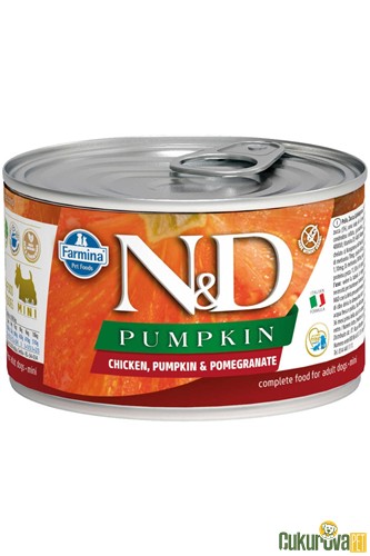 N&D Pumpkin Adult Mini Tavuklu Narlı Ve Balkabaklı Yetişkin Köpek Yaş Maması 140 Gr