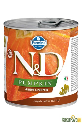 N&D Pumpkin Geyikli Ve Balkabaklı Yetişkin Köpek Yaş Maması 285 Gr