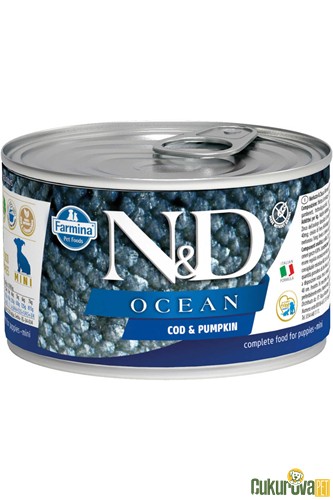 N&D Ocean Puppy Morina Balıklı ve Balkabaklı Yavru Köpek Yaş Maması 140 Gr