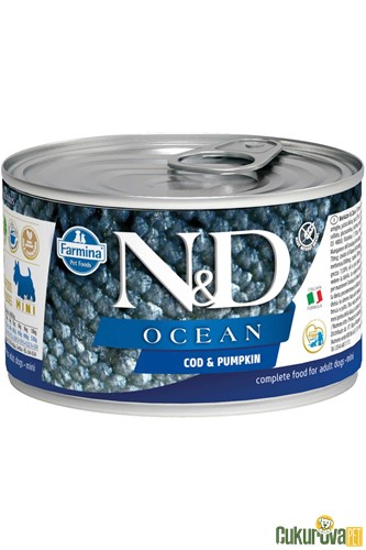N&D Ocean Adult Morina Balıklı ve Balkabaklı Yetişkin Köpek Yaş Maması 140 Gr