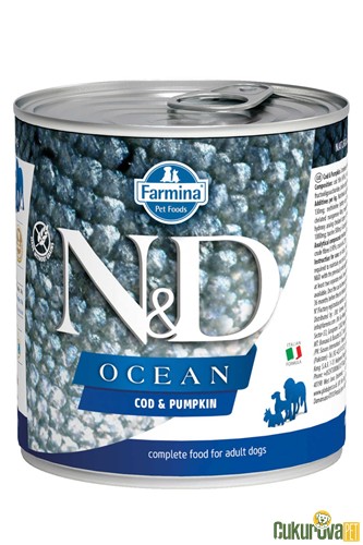 N&D Ocean Adult Morina Balıklı Ve Balkabaklı Yetişkin Köpek Yaş Maması 285 Gr
