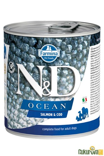 N&D Ocean Adult Somonlu Ve Morina Balıklı Yetişkin Köpek Yaş Maması 285 Gr