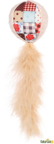 Flamingo Vinta Tüylü Hışırtılı Kedi Oyuncağı 15 Cm