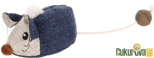 Flamingo Jeany Kot Desenli Catnipli Fare Kedi Otlu Kedi Oyuncağı 18 Cm