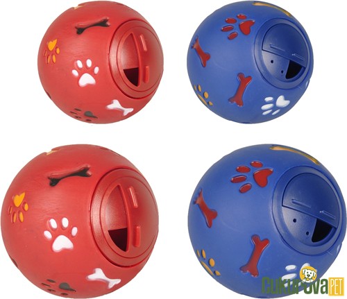 Flamingo Tarvos Ödül Hazneli Top Köpek Oyuncağı Farklı Renkli - 7 Cm